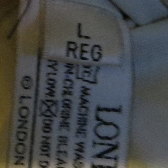 London Fog Men's Lightweight Jacket Ivory With Navy Blue Color Size Large Reg - Picture 10 of 10